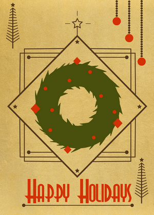 Art Deco Christmas Card
