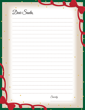 Letter to Santa Stationery