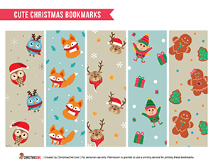 Cute Christmas Bookmarks