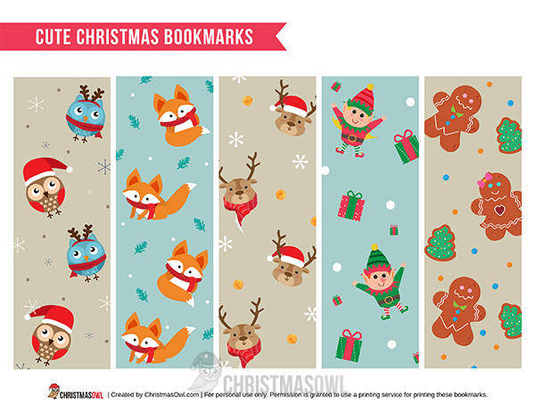Cute Christmas Bookmarks