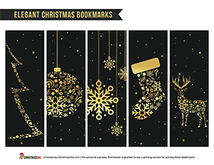 Elegant Christmas Bookmarks