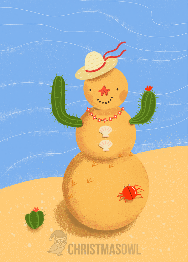 Beach Christmas Card
