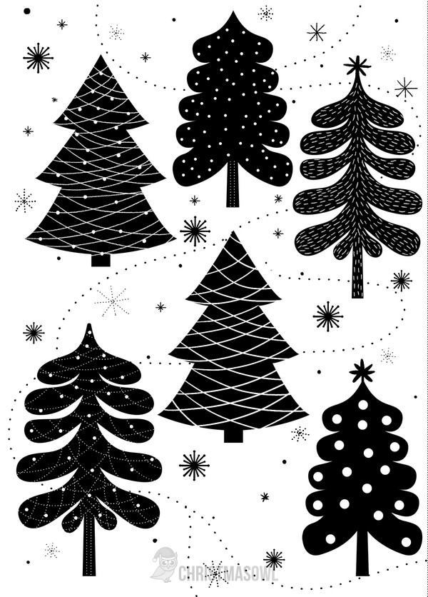 Black and White Christmas Card