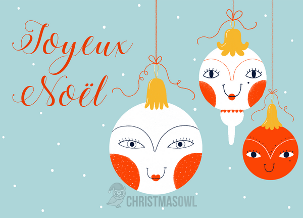 Printable French Christmas Card