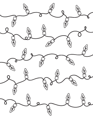 Christmas Light Bulb Border Coloring Pages