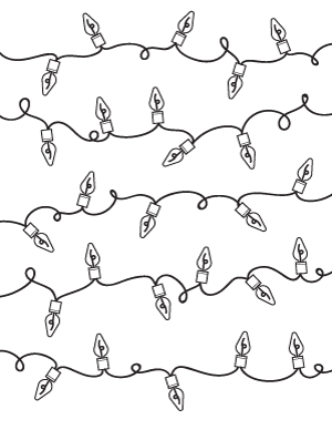 Christmas Lights Coloring Page