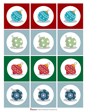 Christmas Ornament Cupcake Toppers