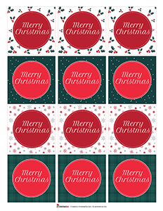 Merry Christmas Cupcake Toppers