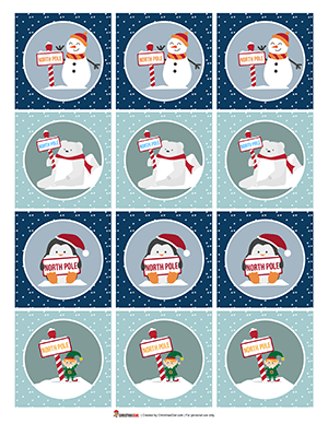 North Pole Cupcake Toppers