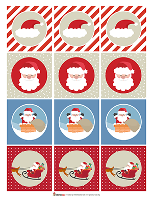 Santa Claus Cupcake Toppers