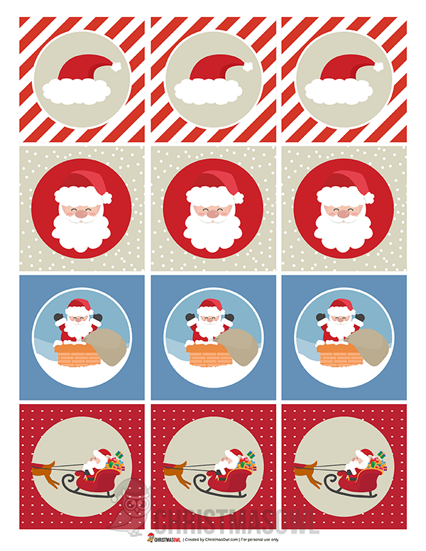 Santa Claus Cupcake Toppers