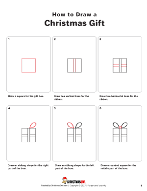 How to Draw a Christmas Gift