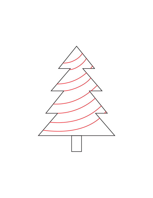 How to Draw a Christmas Tree - Step 4