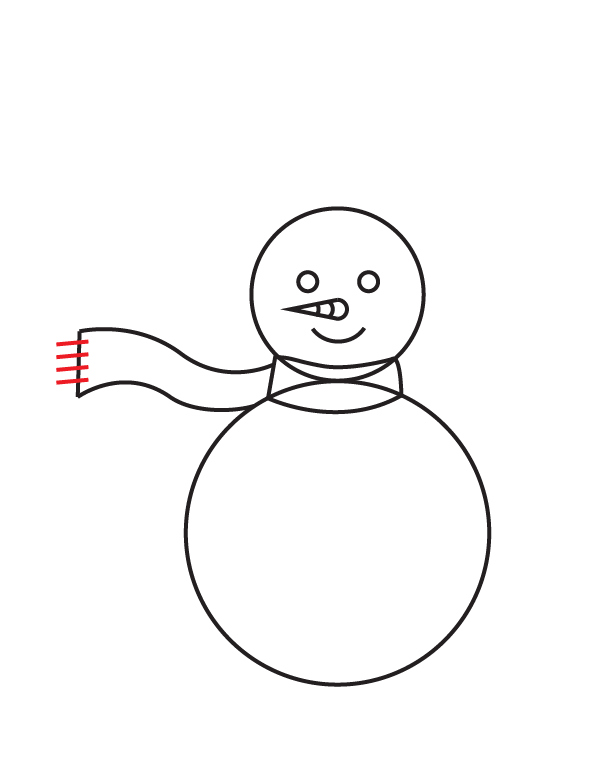 How to Draw a Snowman - Step 10