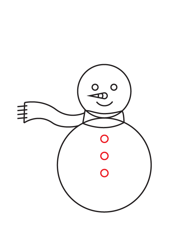 How to Draw a Snowman - Step 11