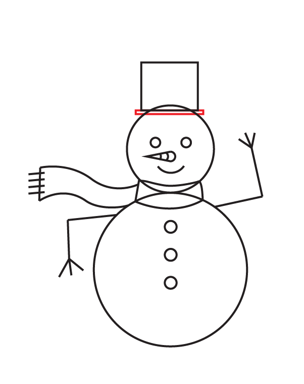 How to Draw a Snowman - Step 15