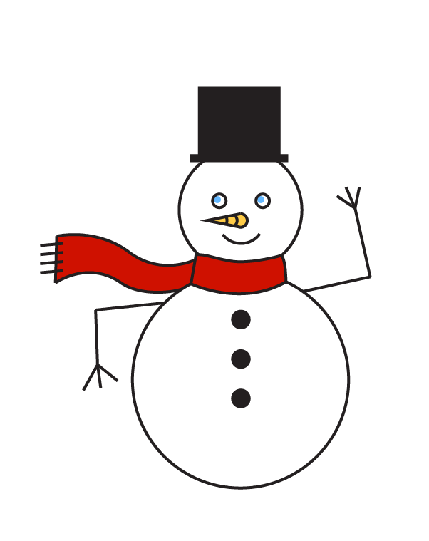 How to Draw a Snowman - Step 17