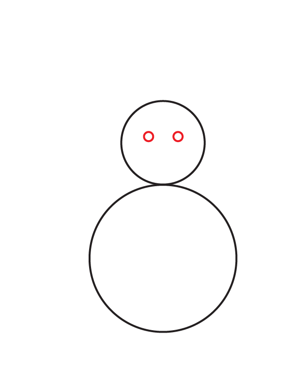 How to Draw a Snowman - Step 3