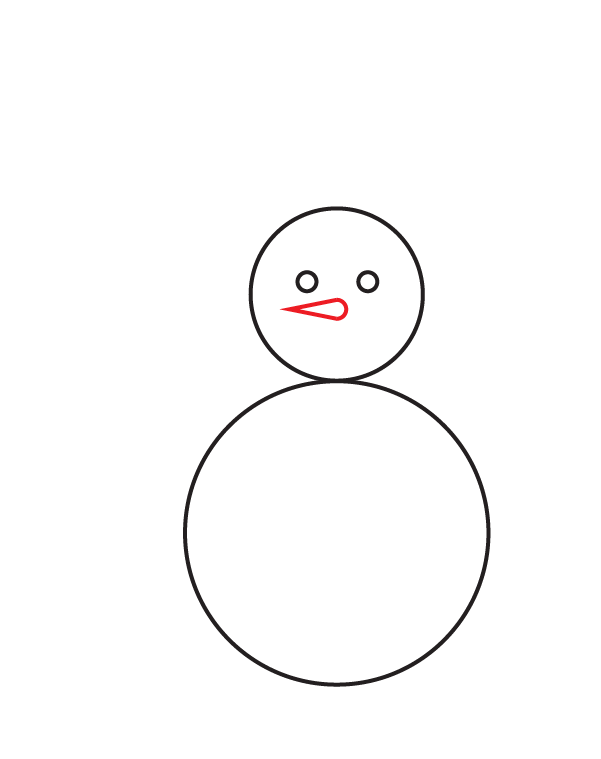 How to Draw a Snowman - Step 4