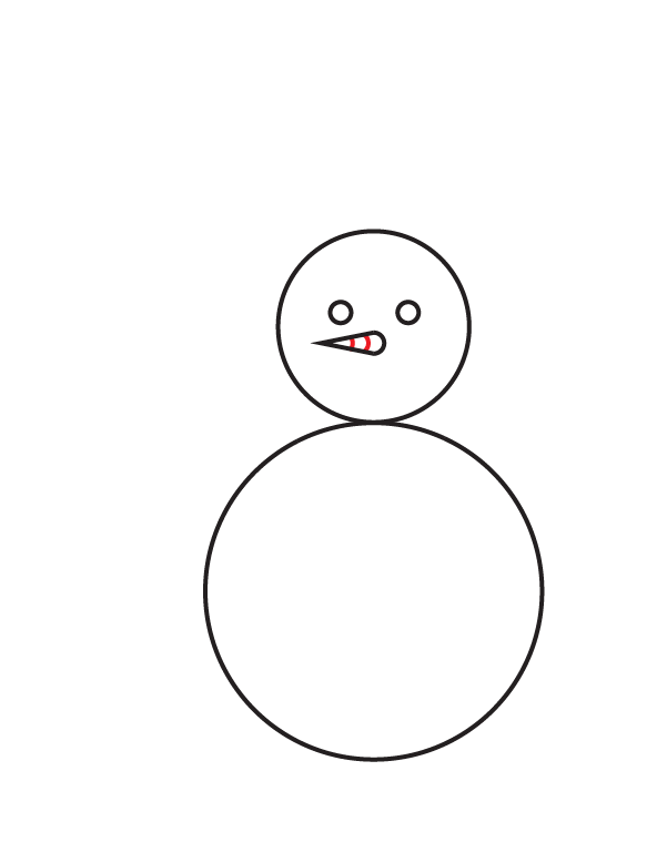 How to Draw a Snowman - Step 5