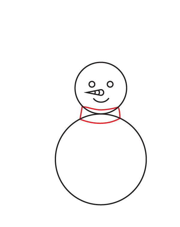 How to Draw a Snowman - Step 7
