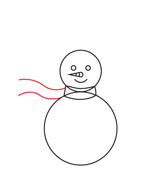 How to Draw a Snowman - Step 8