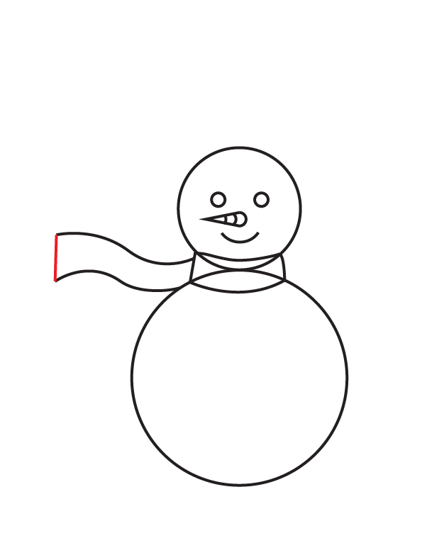 How to Draw a Snowman - Step 9