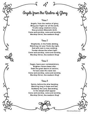 Angels from the Realms of Glory Lyrics