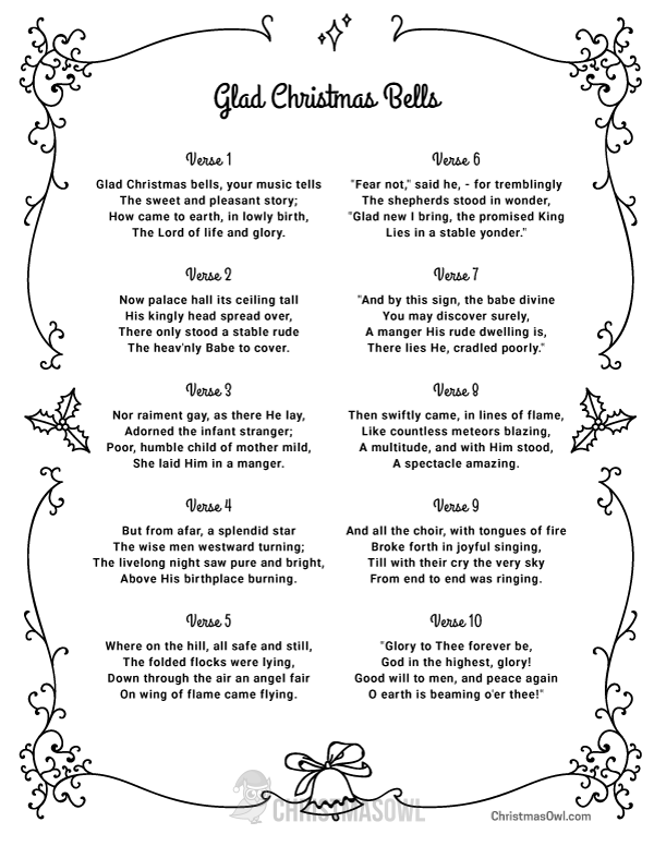 Glad Christmas Bells Lyrics