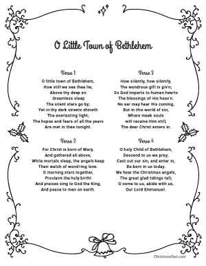 O Little Town of Bethlehem Lyrics