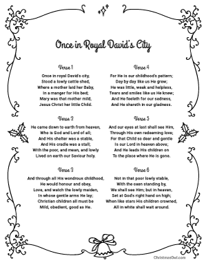 Once in Royal David's City Lyrics