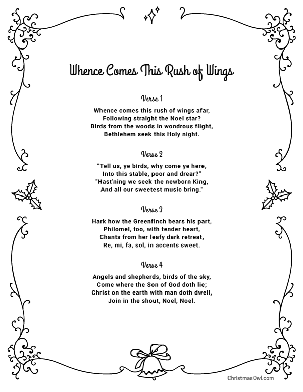 Whence Comes This Rush of Wings Lyrics